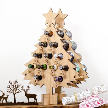 New Countdown Pendant Bar Home Decor Christmas Tree Wine Stand Wooden Crafts_voghion.com