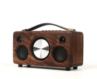 German Bluetooth Pure Solid Wood Wind Wooden High-End Home Mini HIFI Speaker_voghion.com