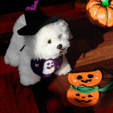 Pet Bibs Halloween Halloween Elastic Tie Decoration Dog Cat Pumpkin Ghost Cartoon Supplies_voghion.com