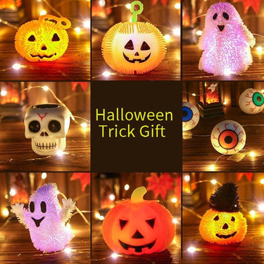 Halloween Glow-in-the-Dark Squishy Ghost & Pumpkin Toys For Kids – Stress Relief, Sensory Play, And Spooky Fun (Multiple Styles)_voghion.com