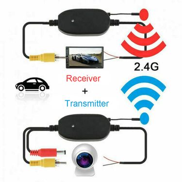 2.4GHz DC 12V Vehicle Car Cameras Wireless Color Video Transmitter Receiver Kit Rear View Camera Wifi_voghion.com