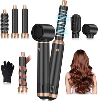 Souvik 5 In 1 Hair-styler Set Multifunctional Air-styler With Dryer, Automatic Curling Iron, Blow-dry Brush For_voghion.com