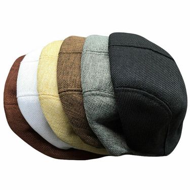 New Arrivals Men Berets British Style 2024 New Autumn Summer Linen Hats Fashion Flat Caps Classic Vintage Gatsby Cabbie Cap Chapeau_voghion.com
