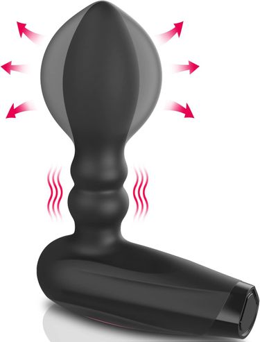 Automatic Inflatable Anal Vibrator - BOMBEX Eric Prostate Massager With 10 Vibrating & Expand Modes, Silicone Rechargeable Vibrating Butt_voghion.com