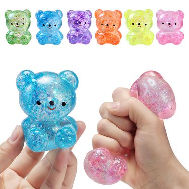 Foam Squishies Internet Celebrity Bear Maltose Ball, Pinching Gold Powder Animal Duck Decompression Venting Ball Decompression Toy Slow Rebound_voghion.com