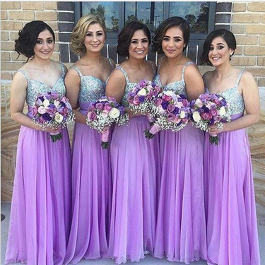 Bridesmaid dress long sister dress bride wedding sequined dress performance dress dress_voghion.com
