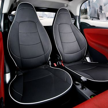 Car Covers Fit For Smart 451 Fortwo 09-14 PU Leather Front Seat Full Set All-Season Protector Pad Interior Accessories_voghion.com