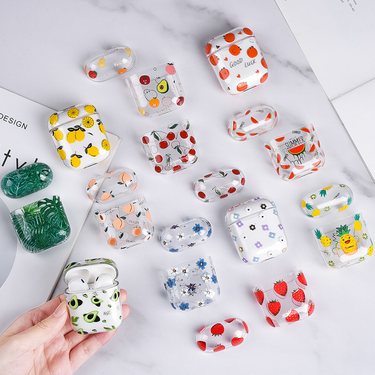 Fruit PC Hard Case For Airpods Pro 2 1 Earphone Cases For Airpods 3 Clear Transparent PC Earphone Cover for airpods 3 pro case_voghion.com