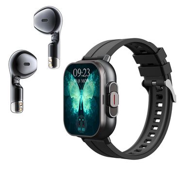 D8 Smart Earphone Two-in-One Full Screen Touch Bluetooth Call Sports Watch Heart Rate Blood Pressure_voghion.com