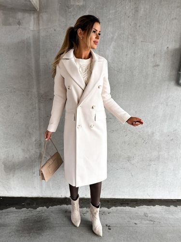 Women's Double-Breasted Wool Coat Long Sleeve Trench Coat For Autumn Winter Fashion Outerwear_voghion.com