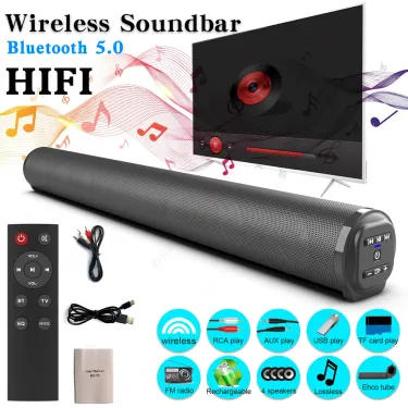 Portable Wireless Bluetooth Bar Subwoofer TV Projector Desktop Home Outdoor Stereo Sound Ystem Super Power Speaker_voghion.com