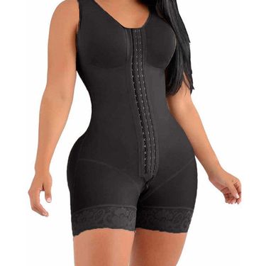 2024 New Cross-border Body Shaping Jumpsuit Full Body Shapeweard Thick Mesh Crotch Zipper Faja_voghion.com