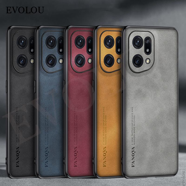 For Oppo Find X5 Pro Case Luxury Sheepskin Leather Silicone Shockproof Bumper Cover for OPPO Find X5 X3 Lite X3 Neo Shell_voghion.com
