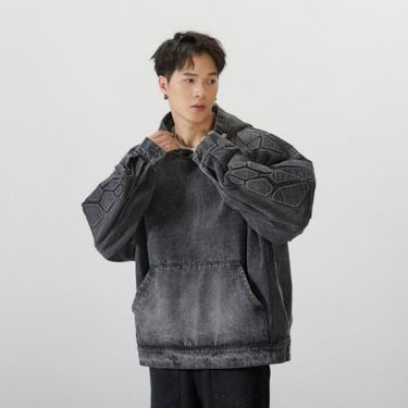 Men's Clothing fashion brand men's denim jacket versatile top jacket loose personality fashion denim source factory_mkmklike.com