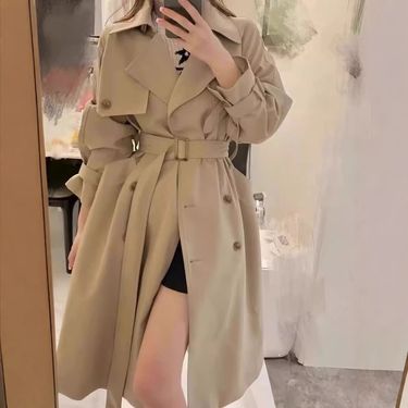 High End Windbreaker Jacket For Women In The Autumn Winter Of , Mid To Long With A Hanging Temperament, Short And_voghion.com