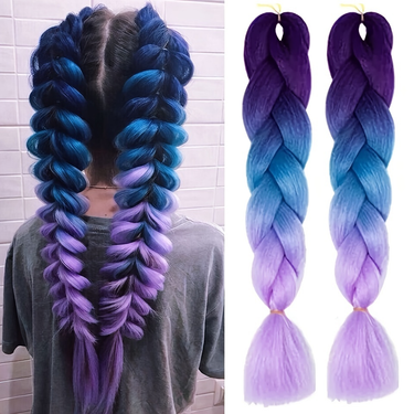 Ombre Braiding Hair Purple Braiding Hair Ombre Braid Hair Extensions_voghion.com