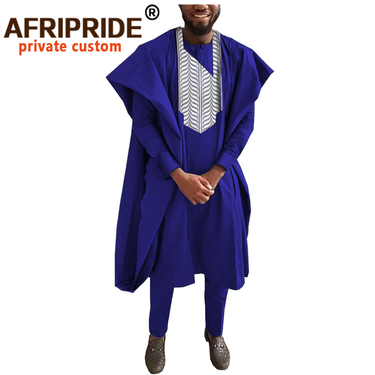 Men's Clothing Africa Men's l Dress three piece set coat + top + pants_voghion.com