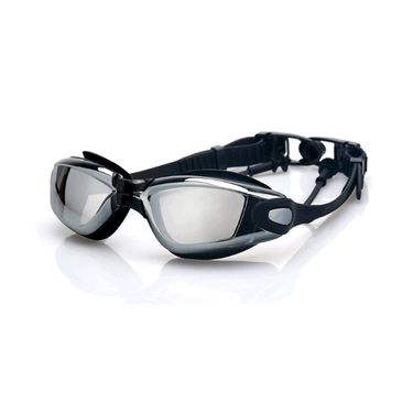 Swimming goggles one-piece earplugs adult waterproof anti-fog integrated swimming glasses men and women HD electroplating large frame swimming goggles_viptrois.com