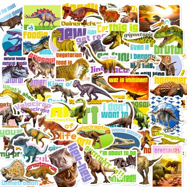 Stationery Sticker New Dinosaur Series Tyrannosaurus Rex Children's Graffiti Personalized Cartoon Luggage Stickers_voghion.com