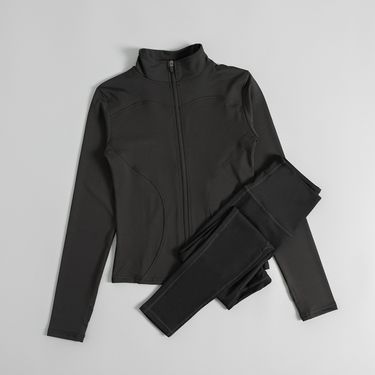 Stand Collar Women's Professional Morning Running Sports Set Yoga Wear Autumn Winter 2025 New Cycling Outdoor Wholesale_voghion.com