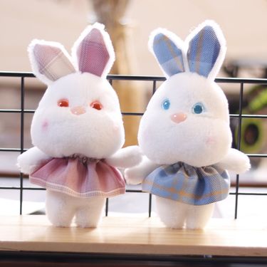 Small Bunny Plush Adorable Toy Cute Rabbit Doll Bag Chareychain Accessory Fluffy Soft_voghion.com