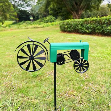 Hot Selling Green Tractor Windmill Garden Lawn Outdoor_voghion.com