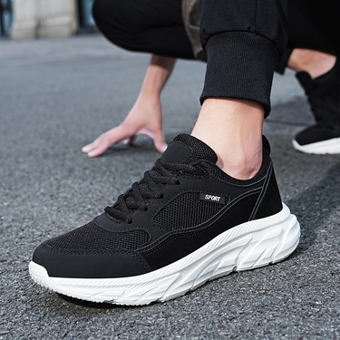 Men's Sports Leather Shoes Sneakers Synthetic Mesh Comfortable Slip Resistant Lightweight Footwear Footgear_voghion.com