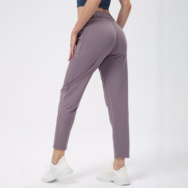 2022 Autumn/Winter New High Waist Yoga Pan Women's Quick Dried Elastic Fitness Pan Slim Fit Flat Leg Spor Crop_voghion.com