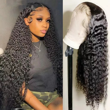 Front lace wig small curly wig long curly hair front lace human hair wigs spot_voghion.com