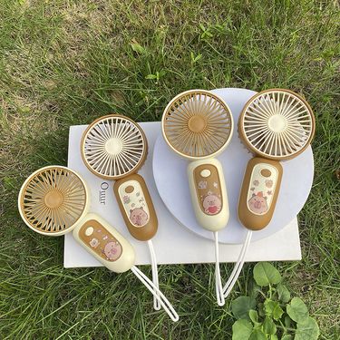 Rechargeable Mini Cartoon Capybara Outdoor With Lanyard Compact Portable USB Handheld Small Fan_voghion.com