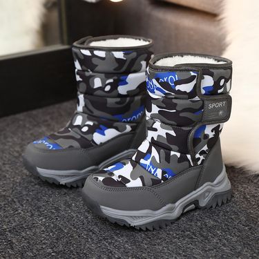 Child's shoes Children's high cotton boots High top cotton shoes for girls winter cotton shoes for children_voghion.com