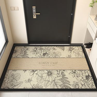 Home Furniture Light luxury retro door anti slip mat foot mat porch carpet dirt resistant wash free mat entrance door wire ring floor mat_voghion.com