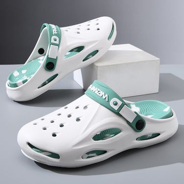 Men's new hole shoes non slip and anti foot odor thick soled height increasing slippers for summer outdoor wear without rubbing feet_voghion.com