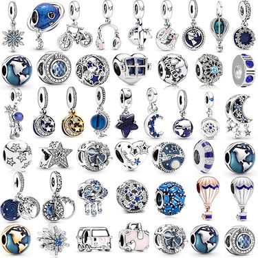 Blue Star Moon Beaded Diy Bracelet Accessories Jewelry A Variety Of Optional_voghion.com