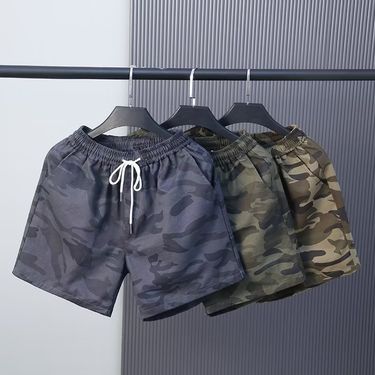 Camouflage three piece pants summer casual fashion men's camouflage work clothes simple versatile youth shorts for men_mkmklike.com