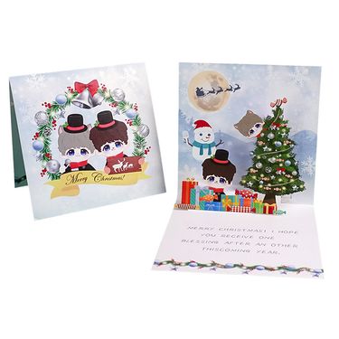 Christmas 3D Pop-Up Greeting Card Handcrafted Paper Sculpture For Holiday Decorations Festive Party Invitations Customizable Message_voghion.com