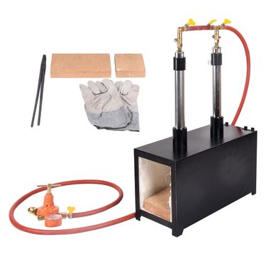 Propane Knife Forge Double Burner Large Capacity Farriers Furnace Square Propane Burner Forge for Knife and Equipments_voghion.com