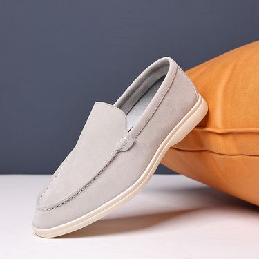 Fashion Men's Slip-on Casual Shoes Suede Leather Mens Trendy Classic Loafers Moccasins Men Outdoor Driving Flats_voghion.com