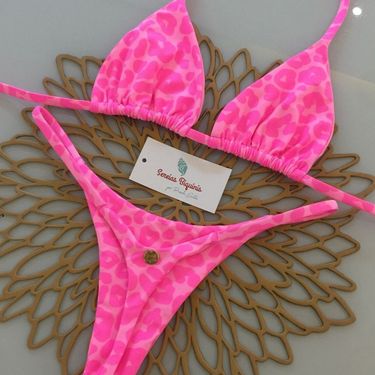 2024 Multi-color Printed Strap Split Swimsuit Brazilian Sexy Thong Bikini_voghion.com