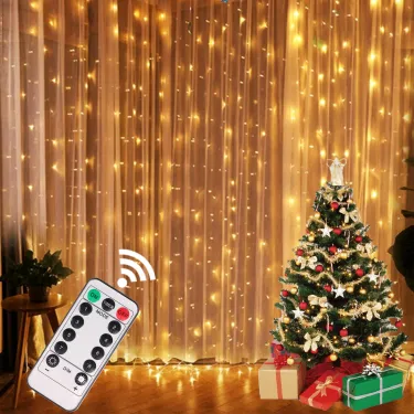 Christmas Lights Curtain Garland Merry Christmas Decor For Home 2025 Xmas Ornament Navidad Gifts Fairy Lights Festoon New Year_voghion.com