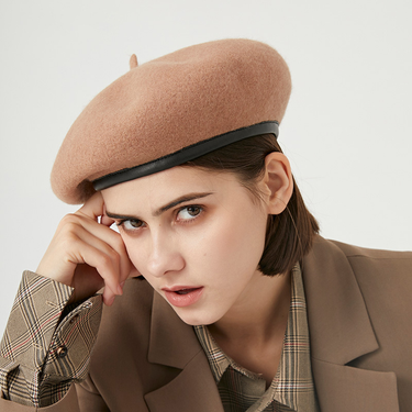 English wool beret children's spring summer niche painter versatile woolen face small autumn and winter bud_voghion.com