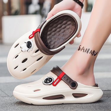 New product, thick soles with a sense of stepping on feces holes, men's summer anti slip beach outdoor sandals and_voghion.com