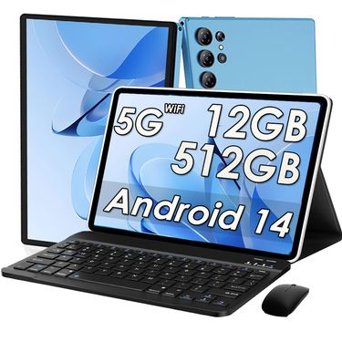 2025 Tablet 10 Inch Android 14 Tablets With Keyboard 12GB RAM 512GB ROM 7000mAh Battery 5G Wifi Bluetooth HD IPS Display_voghion.com