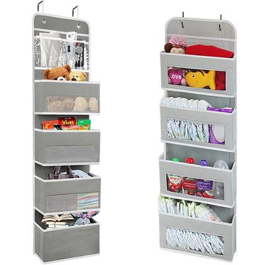 Fabric Home Storage Hanging Bag Clothing Storage Bag Wardrobe Dormitory Storage Wall Door Hanging Storage Bag_voghion.com