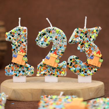 Creative Digital Cake Party Decoration Birthday Diy Castle Candle_voghion.com