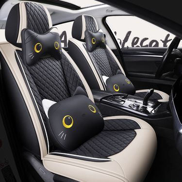 Car seat cushion four seasons universal fully surrounded cute seat cover goddess seat cushion all-inclusive car seat cover winter car interior_voghion.com