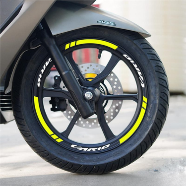 Suitable For Honda VARIO Motorcycle 14inch Wheel Rim Reflective Waterproof Personalized Creative Colorful Tire Warning_voghion.com