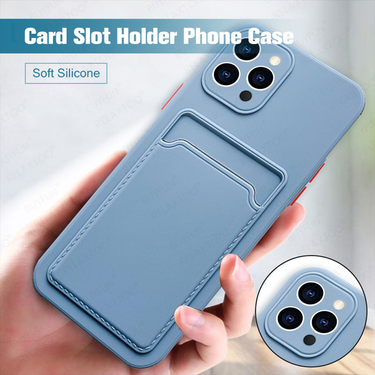 Luxury Card Holder Wallet Case For iphone 12mini 12 pro max 11pro xr x xs max 8 7 plus se 2020 se2 12pro Liquid Silicone Cover_voghion.com