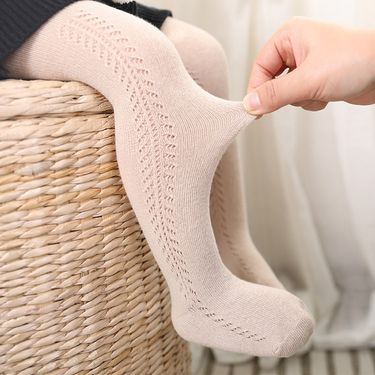 Lawadka 0 to 5 Years Summer Toddler Baby Tights For Girls Fashion Knitted Ribbed Newborn Pantyhose Solid Mesh Leggings For Girls_voghion.com