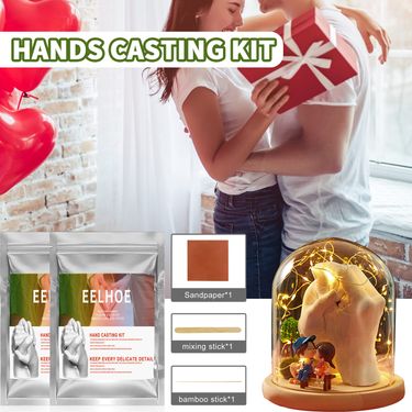 EELHOE Hands Casting Kit, Baby Three-Dimensional Hands And Feet Model Making Materials For Valentine's Day Gifts_voghion.com